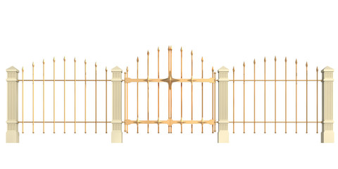 gate on a white background