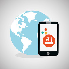 illustration of smartphone design, editable vector