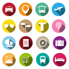 travel flat icons