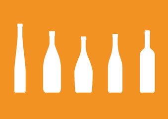 silhouettes of bottles