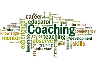 Coaching, word cloud concept 7