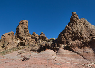 Crater next to volcano Teide.