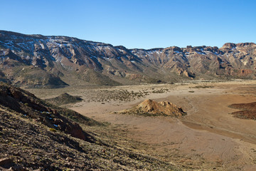 Crater next to volcano Teide.
