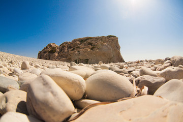Fototapeta na wymiar Beautiful sea shore stony landscape