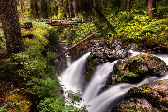 Sol Duc Falls at the Olympic National Park in Washington State.