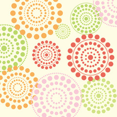 summer dotted circles vector