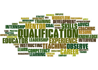 Qualification, word cloud concept 3