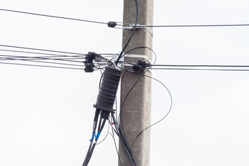 pole line high-voltage wire