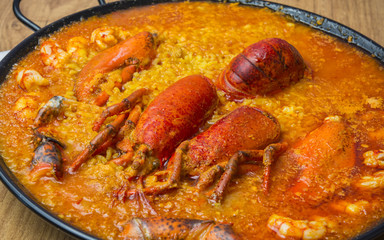 Bogavante con arroz