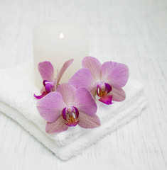 Orchids and towels