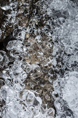 Frozen water droplets