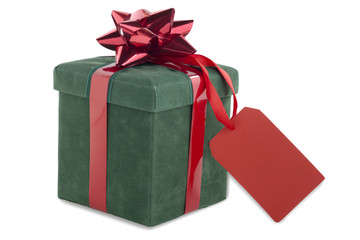 gift box with placard.