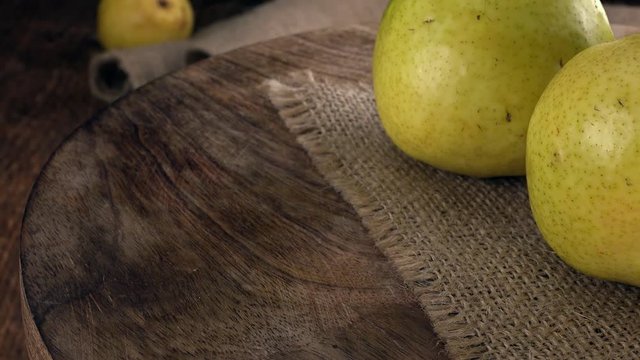Some fresh Pears (rotating, not loopable 4K UHD footage)