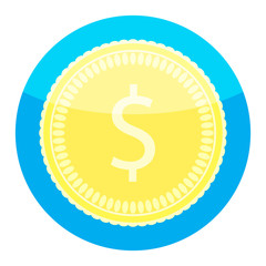Coin golden money icon