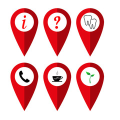 Set Information pointers, vector illustration