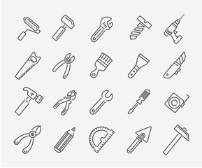 Construction tool icon collection - vector illustration