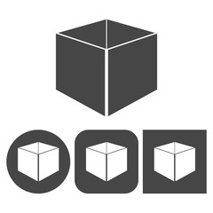 Open box icon - vector icons set