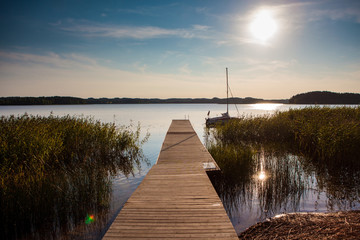 Fototapeta na wymiar Zarasas lake, Zarasai, Lithuania