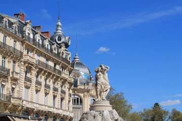 Place de la Com&eacute;die &agrave; Montpellier, France