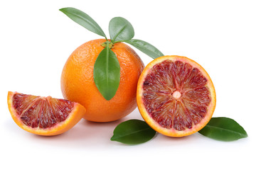 Blutorange Blutorangen Frucht geschnitten Freisteller freigestel