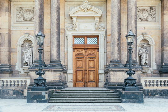 Back entrance of the academy of fine arts in Dresden