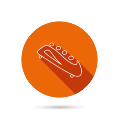 Bobsleigh icon. Four-seated bobsled sign.