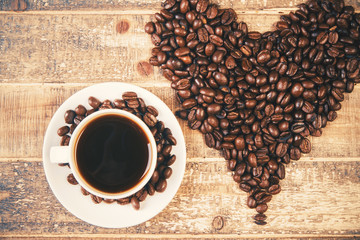 Big coffee bean heart