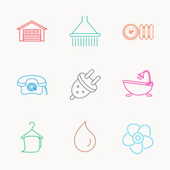 Ventilation, heat radiator and electric plug.