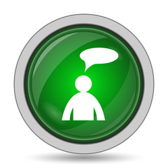 Comments icon - man with bubble