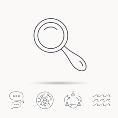 Search icon. Magnifying glass sign.