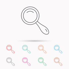 Search icon. Magnifying glass sign.