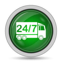 24 7 delivery truck icon