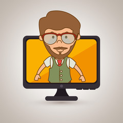 hipster style  design 