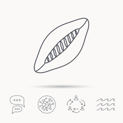 Rugby ball icon. American football sign.