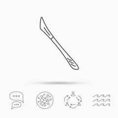 Scalpel icon. Surgeon tool sign.