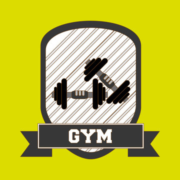 Gym and weights icon design , vector illustration