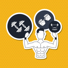 Gym icon design , vector illustration