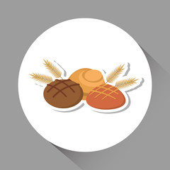 Bread icon design , vector illustration,