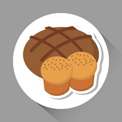 Bread icon design , vector illustration,