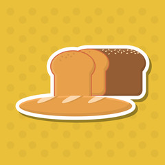 Bread icon design , vector illustration