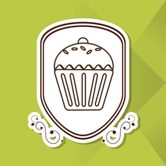 cupcake icon design , vector illustration