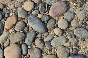 Dry Pebble Stone And Sand Floor