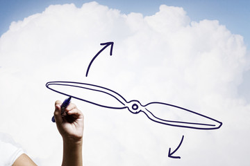Plane propeller drawing