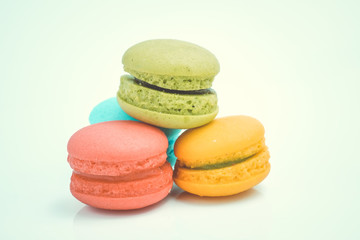macaroon with filter effect retro vintage style