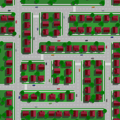 Top view of the city.