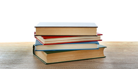 Few books on table