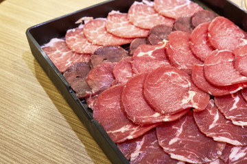 Sliced beef shabu