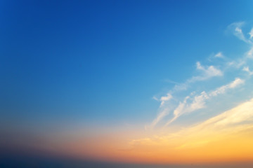 Obraz premium Dramatic sunset and sunrise sky.