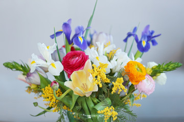 A bouquet of fresh flowers, close up