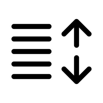 Increase line spacing or increase line leading art icon for apps and websites